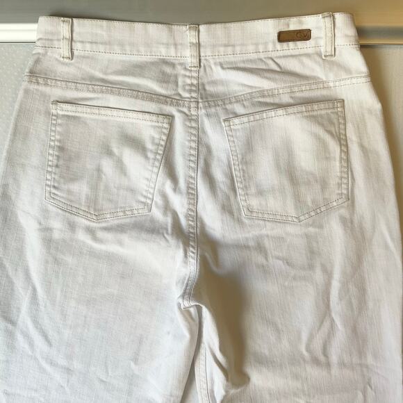Gloria Vanderbilt Women Adriana Jeans size 8 White Straight Leg Mid Rise Bootcut - Picture 10 of 11